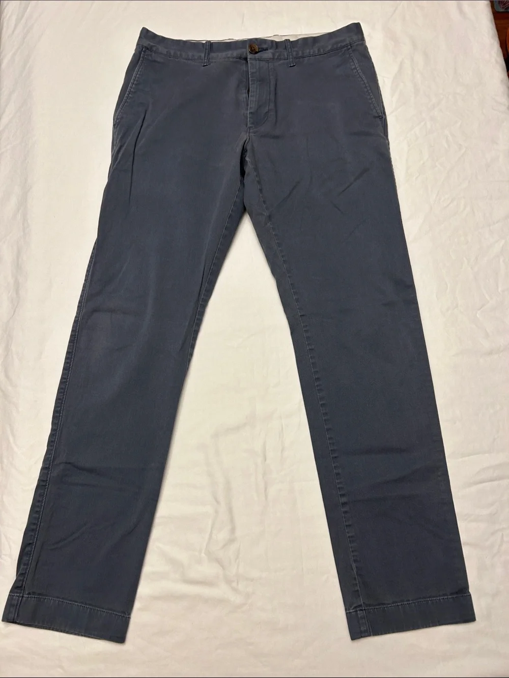 J. Crew FLEX Khaki Chino Pants with Dark Trim Slim